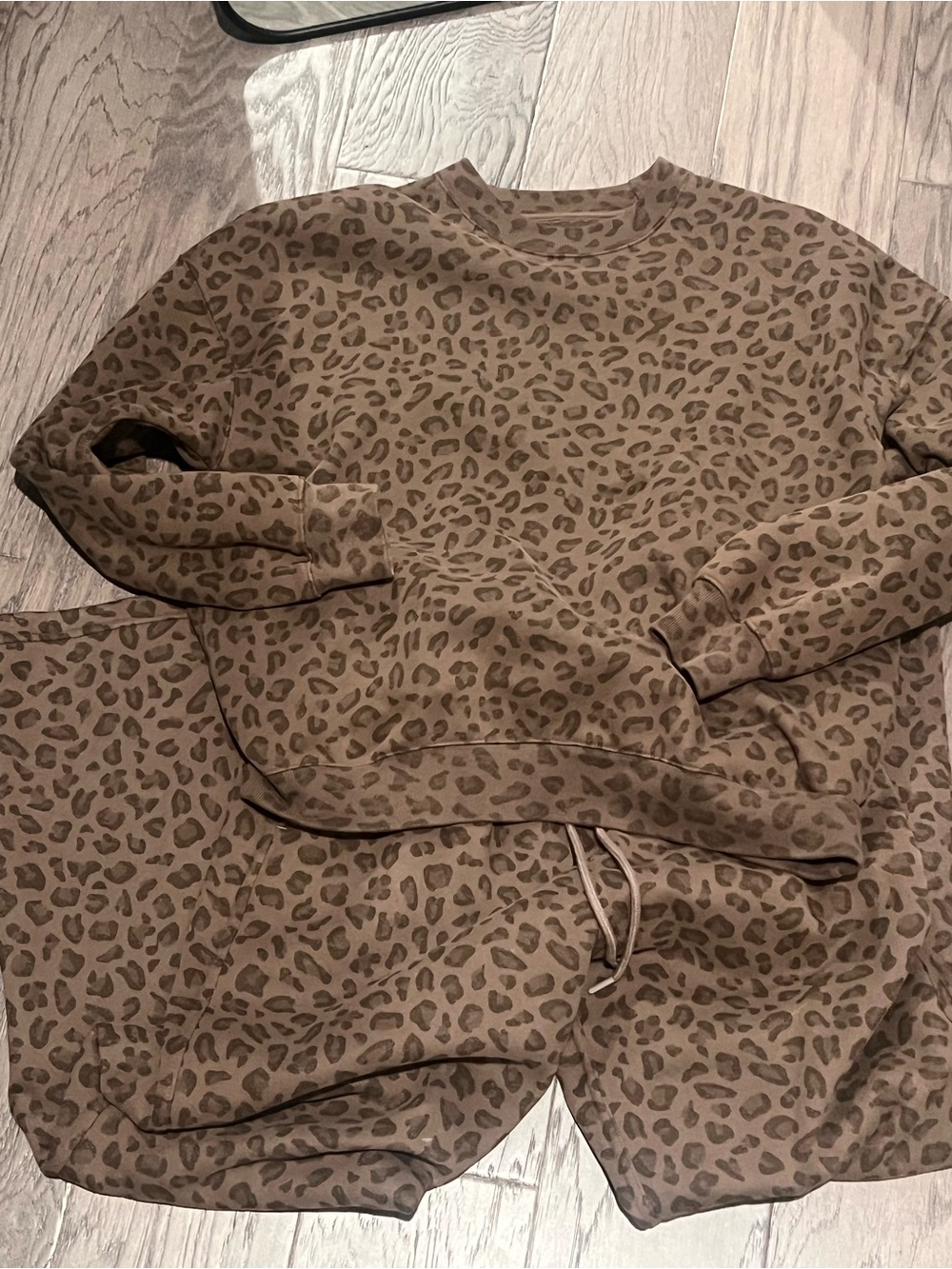 Abercrombie leopard sweat set med long